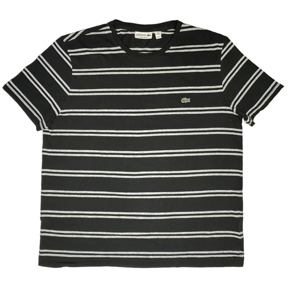 LACOSTE | Men’s Classic Fit Cotton Striped Crew Neck T- Shirt Top Size XL - Picture 4 of 13